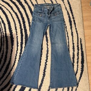 American Eagle Outfitters Blue Flare Jeans
